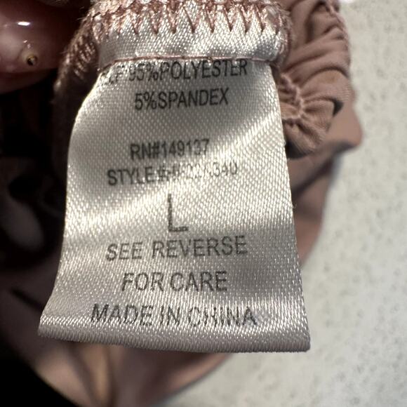 HYFVE Off Shoulder Smocked Blouse Size L Dusty Rose Peasant Boho Chic Brunch - Picture 4 of 6